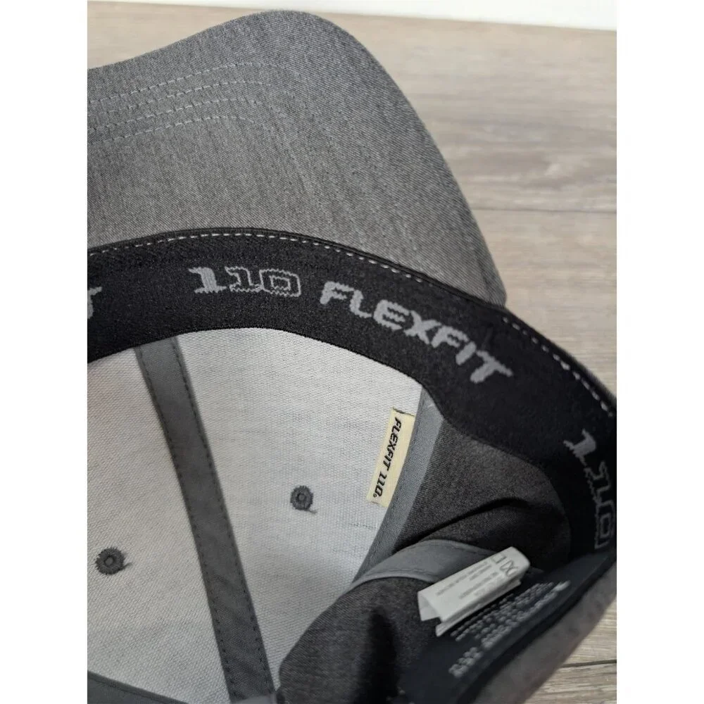 Travis Mathew Slate Gray Golf Baseball Cap Flexfit 110 Punch Adjustable Buckle